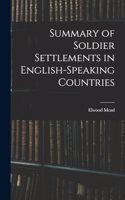 Summary of Soldier Settlements in English-speaking Countries