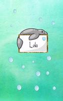 Lola: Kawaii Manatee (Teddy Bear of the Sea) personalized notebook. Lined paper with Manatee companions