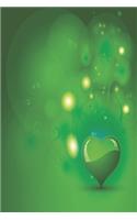 Notebook Luminous Heart green edition: A notebook for women with hearts