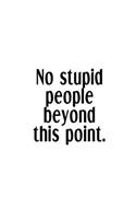 No Stupid People Beyond This Point.