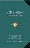 Greek Syntax