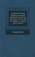 A Manual of Italian Reading