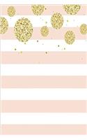 Peach Polka Dots and Stripes Journal