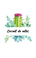 Carnet de Notes: Cahier Ligné avec Cactus en couverture, Bloc-note, Journal 130 pages, Agenda Dimensions 15,2cm x 22,8cm