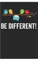 Be different!: Notizbuch/Tagebuch/Organizer/120 Karierte Seiten/ 6x9 Zoll