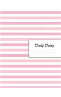 Daily Diary: Blank 2020 Journal Entry Writing Paper for Each Day of the Year - Pale Pink Stripes - January 20 - December 20 - 366 Dated Pages - A Notebook to Ref