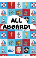 All Aboard: Pirate Treasure Journal, Cute Pirate Notebook Gift For Pirate Lovers(4 Pirate Journals)