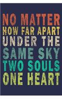 No Matter How Far Apart Under The Same Sky Two Souls One Heart