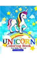 unicorn coloring book for kids ages 4-8