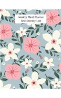 Weekly Meal Planner And Grocery List: Grocery list Notepad and Meal Notebook Track and Plan Your Meals Weekly Size 8.5 x 11 inch