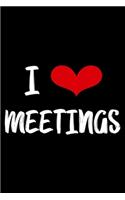 I Meetings: Notebook For Meetings, Work Planner, Daily & Weekly Organizer, Office Diary, Journal For Colleagues, Coworkers, Bosses