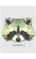notebook: Raccoon on grey cover and Dot Graph Line Sketch pages, Extra large (8.5 x 11) inches, 110 pages, White paper, Sketch, Notebook journal(1 Raccoon on Grey Notebook)