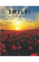 Smile Notebook: Motivational Notebook, Composition Notebook, Happy Journal, Diary (8.5 X 11 Inches, 110 Pages, College Ruled Paper)