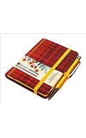 Waverley S.T. (S): Rowanberry Mini with Pen Pocket Genuine Tartan Cloth Commonplace Notebook