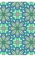 Journal Notebook Mandalas Pattern 6: 110 Page Plain Blank Journal For Drawing, Writing, Doodling In Portable 6 x 9 Size.(45 Noteworthy Series Unlined)