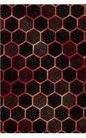 Journal Notebook Polka Dots and Hexagons Pattern 5