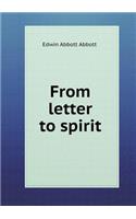 From Letter to Spirit