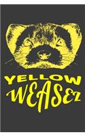 Yellow Weasel Journal Personalized Initial Notebook Elegant Vintage Look Gift Journal Notebook Lined Book for Notes & Personal Writing, Yellow Weasel For kids Girl boy men women ! Page Black and white 6x9 Diary or Executive Notepad