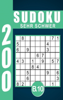 Sudoku Sehr Schwer Band 10: Großdruck im DIN A4-Format, 200 Rätsel 9x9 Sudokus für Erwachsene Sehr Schwer mit Lösungen Ein tolles Geschenk für Erwachsene und Senioren..