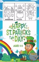 happy st.patricks day coloring book for kids ages 4-8