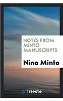 Notes from Minto Manuscripts
