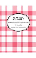 2020 Weekly / Monthly Planner 13 Months - December 2019 - December 2020