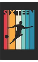 Soccer Notebook for 16 Year Old Boys and Girls - Vintage Soccer Journal - 16th Birthday Gift for Soccer Player Diary: Medium College-Ruled Journey Diary, 110 page, Lined, 6x9 (15.2 x 22.9 cm)