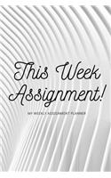 This Week Assignment!: Weekly Planner For Students and Teachers, 82 pages of weekly planner for each month - 6" x 9" size with gloss cover