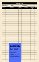 Inventory Log Book: Large 120 Page 8.5"x11" Numbered Inventory Tracker Book