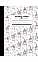 Primary Journal, Grades K-3, Draw and Write: Kids Notebook, 1st Journal, Composition Book, Writing paper for Kids, Fun Design, Unicorn Journal by Cuties Create