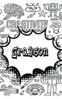 Grayson: Weekly Planer Doodle 365 Yearly Journal Notebook 120 Pages 6x9