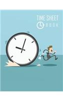 Time Sheet Book: Employee Hour Tracker Log Book Time Sheet Notebook 8.5 x 11 floral Cover (Employment Books) 120 pages(10 Employee Time Tracker Log Book)