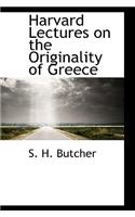 Harvard Lectures on the Originality of Greece