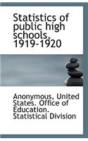 Statistics of Public High Schools, 1919-1920