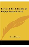 Lettere Edite E Inedite Di Filippo Sassetti (1855)