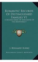 Romantic Records Of Distinguished Families V1