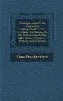 Vierteljahrsschrift Fur Staats-Und Volkswirtschaft, Fur Litteratur Und Geschichte Der Staatswissenschaften Aller Lander, Volume 2