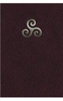 Monogram Triskele (Neopaganism) Notebook