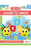 Learn To Write For Kids Age 3