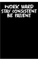 Work hard stay consistent be patient