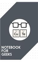 Notebook for Geeks: Dotted Journal with Cute chemical Element Nerd Glasses Design - Cool Gift for a friend or family who loves fun presents! - 6x9" - 180 White dotted p