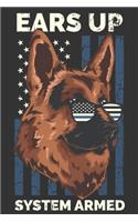 2020 Week To View Dated Planner Diary: 6x9 Inches Paperback Police Dog Handler German Shepherd Shep Ears Up System Armed