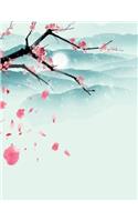 Floating Cherry Blossums Notebook