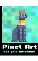Pixel Art Dot Grid Notebook: 100 Page Double-Sided Dot Grid - Perfect for Drawing 8-Bit Style Art - Create Your Own Gamer Style Adventurer Cube Art - Dots Are 0.2 Inches Apart -