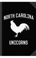 North Carolina Unicorns Journal Notebook: Blank Lined Ruled for Writing 6x9 120 Pages