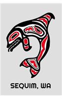 Sequim, Wa Orca Killer Whale: Native American Indian Tribe Notebook - Lined 120 Pages 6 X 9 Journal