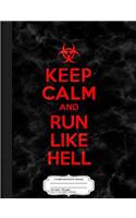 Keep Calm and Run Like Hell Zombie Apocalypse Composition Notebook: College Ruled 93/4 X 71/2 100 Sheets 200 Pages for Writing