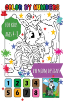 Color by Number: Amazing and Premium Illustrations with Cute Animals for Kids Ages 4-8, Improve on their Number Recognition.