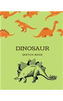 Dinosaur Sketch Book: 8x10 Paint or Color for Kids, Drawing, Doodling & Writing Book, Blank Paper & Notebook(Elite Sketchbook)