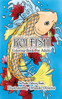 Koi Fish Adult Coloring Book